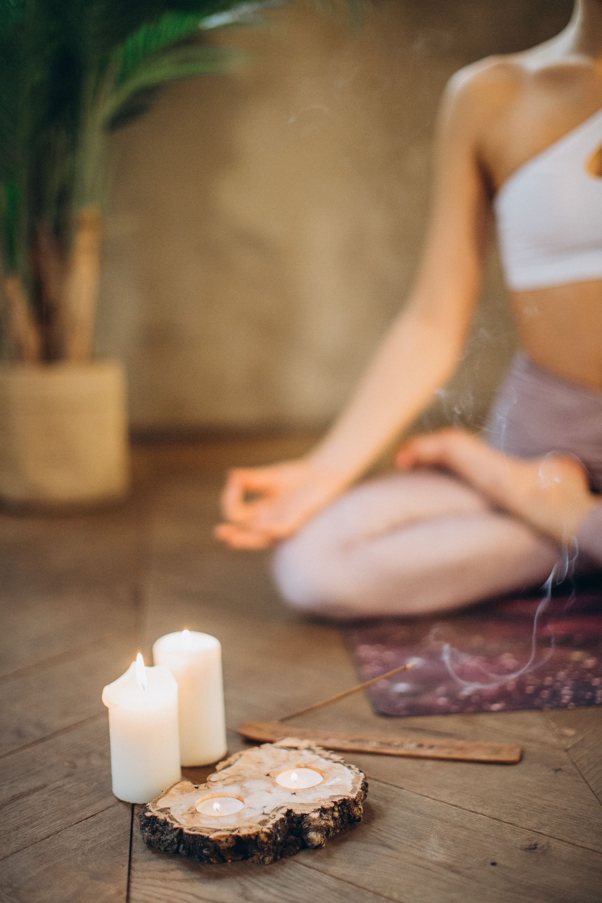 Meditation and yoga practice at YogaaBlissLife studio